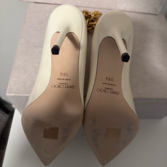 Jimmy Choo Diamond Talura 100MM Patent Leather Pumps white - Picture 15 of 15